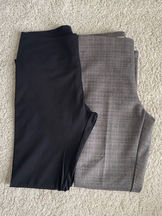 Falls Creek Pants - Bundle Pair of 2 Women's Black and Gray Leggings Size Medium